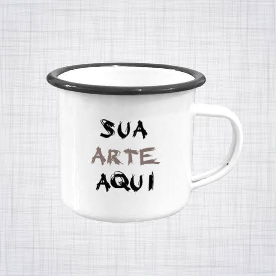Caneca esmaltada personalizada